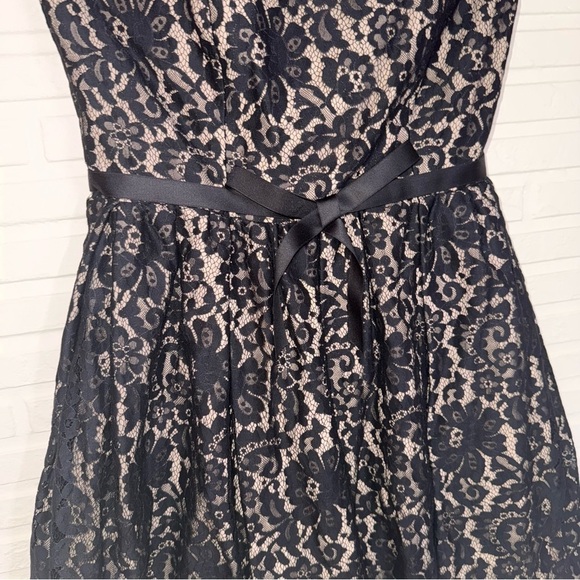 Robert Rodriguez Black and Tan Strapless Lace Floral Dress, Women’s Size 8 - Picture 3 of 9